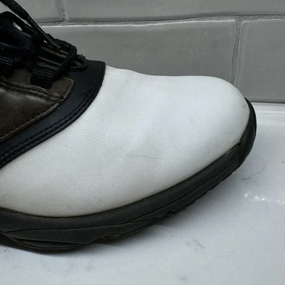 Footjoy Greenjoys Mens‎ 10.5 M Golf Shoes White Brown Saddle - Picture 10 of 15